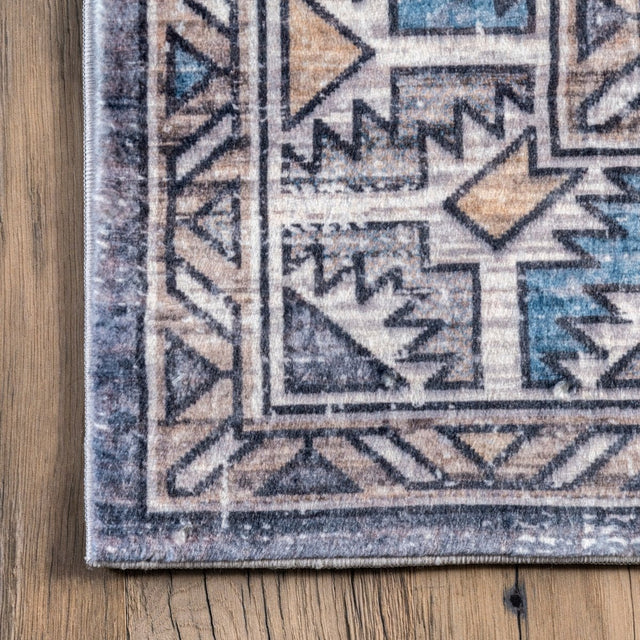 Nuloom Monika Aztec Nmo1578A Blue Rug.