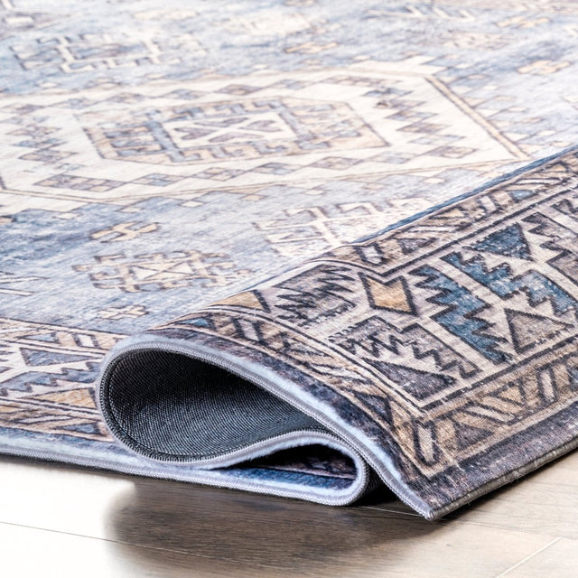 Nuloom Monika Aztec Nmo1578A Blue Rug.