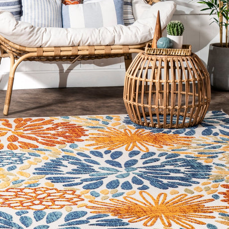 Nuloom Monique Floral Nmo2630A Blue Rug.