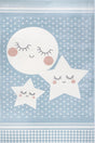 Nuloom Moon And Stars Kids Nursery Nmo2563A Blue Rug.