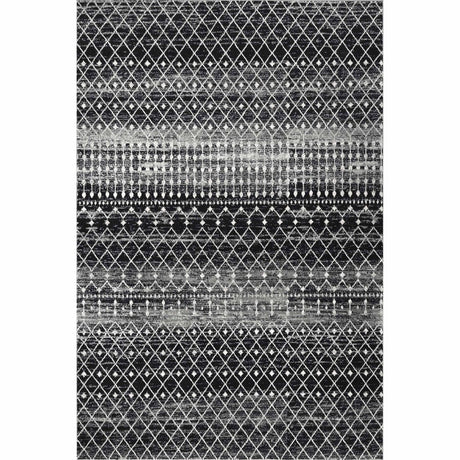 Nuloom Moroccan Blythe Nmo3123A Black Rug.