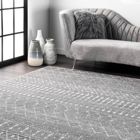 Nuloom Moroccan Blythe Nmo3123E Dark Gray Rug.