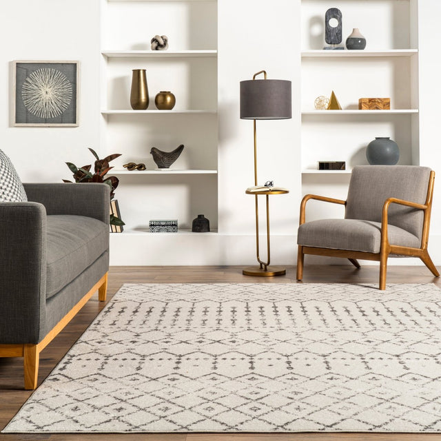 Nuloom Moroccan Blythe Nmo3123F Gray Rug.