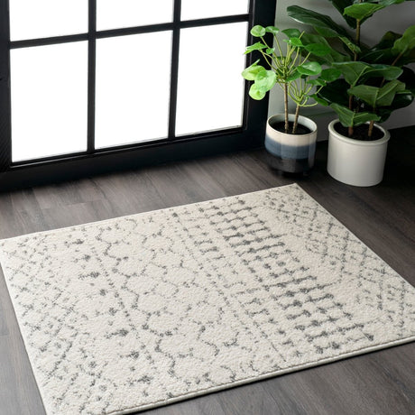 Nuloom Moroccan Blythe Nmo3123F Gray Rug.