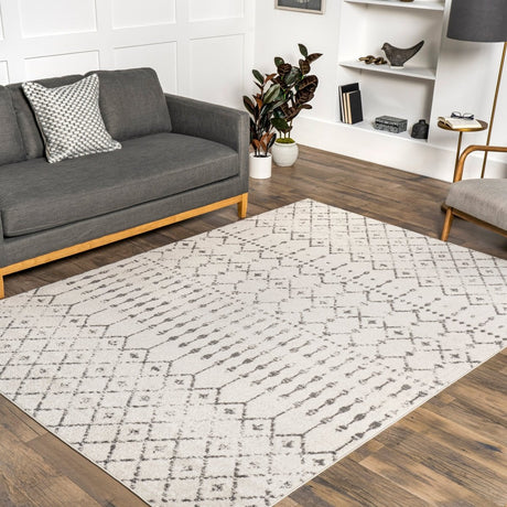 Nuloom Moroccan Blythe Nmo3123F Gray Rug.