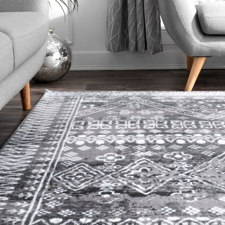 Nuloom Moroccan Frances Lpct09A Gray Rug.