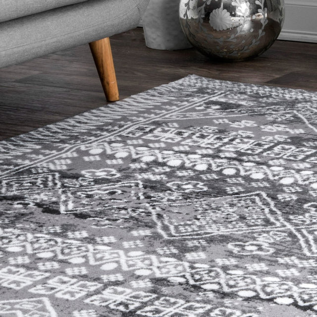 Nuloom Moroccan Frances Lpct09A Gray Rug.