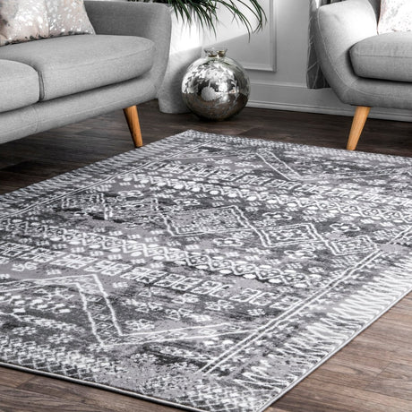 Nuloom Moroccan Frances Lpct09A Gray Rug.