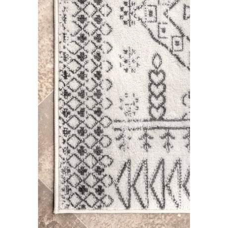 Nuloom Moroccan Frances Lpct09B Light Gray Rug.