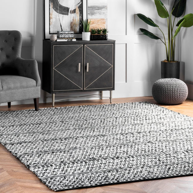 Nuloom Natosha Chevron Nna3586A Silver Rug.