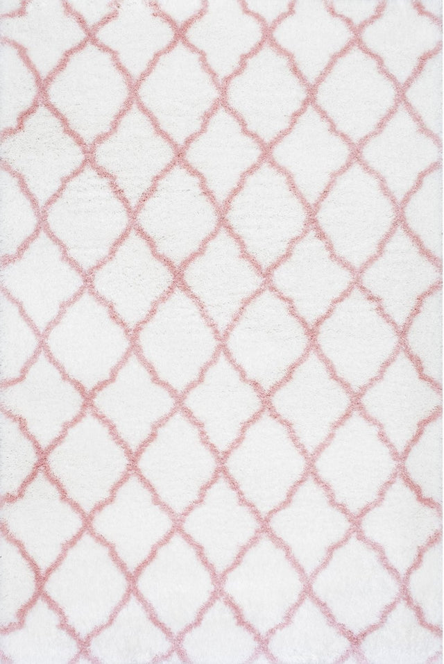 Nuloom Nelda Trellis Kids Nne2915A Baby Pink Rug.