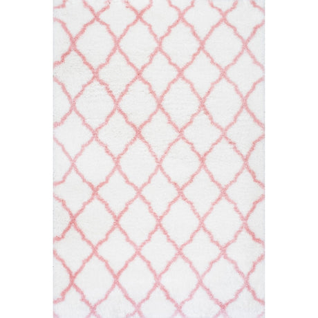 Nuloom Nelda Trellis Kids Nne2915A Baby Pink Rug.