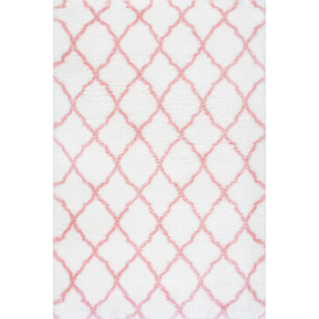 Nuloom Nelda Trellis Kids Nne2915A Baby Pink Rug.