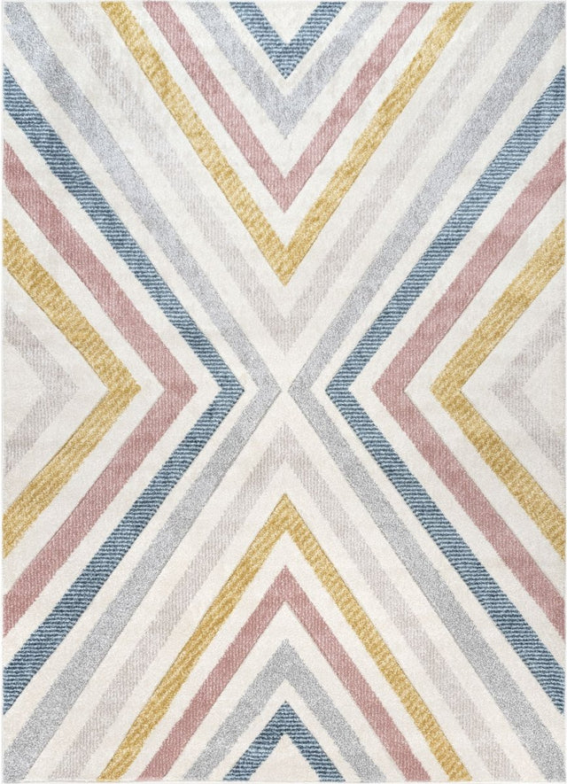 Nuloom Neveah Chevron Nne1922A Beige Rug.