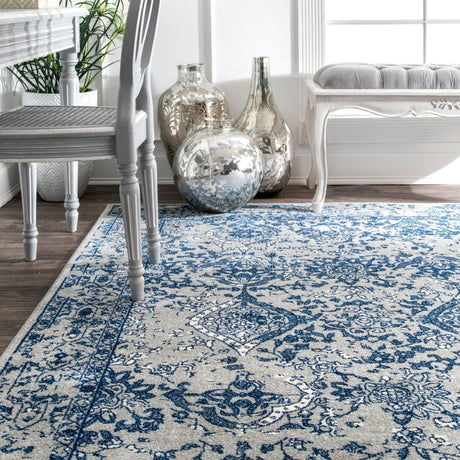 Nuloom Odell Vintage Nod3127C Light Blue Rug.