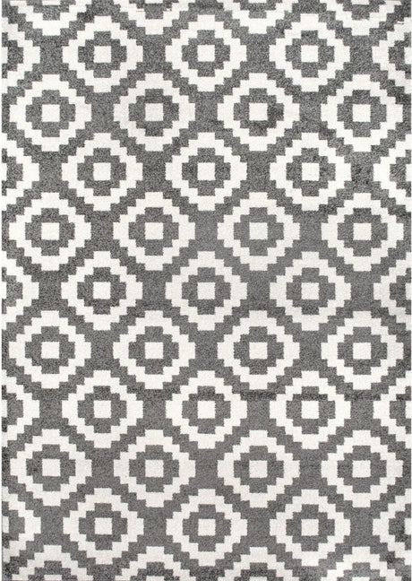 Nuloom Pixel Trellis Julian Npi3222A Gray Rug.