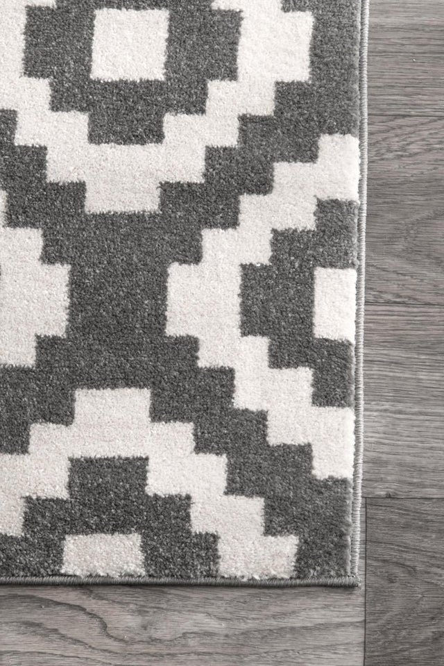 Nuloom Pixel Trellis Julian Npi3222A Gray Rug.