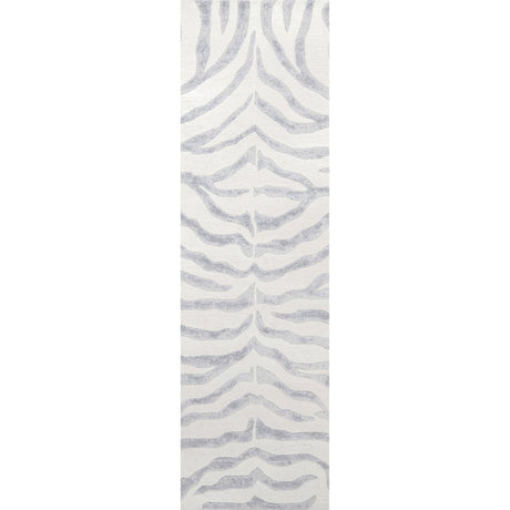 Nuloom Plush Zebra Zf5 Gray Rug.