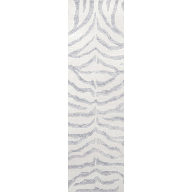 Nuloom Plush Zebra Zf5 Gray Rug.