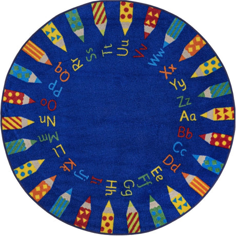 Nuloom Rainbow Alphabet Nra2501A Blue Rug.