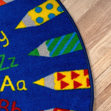 Nuloom Rainbow Alphabet Nra2501A Blue Rug.