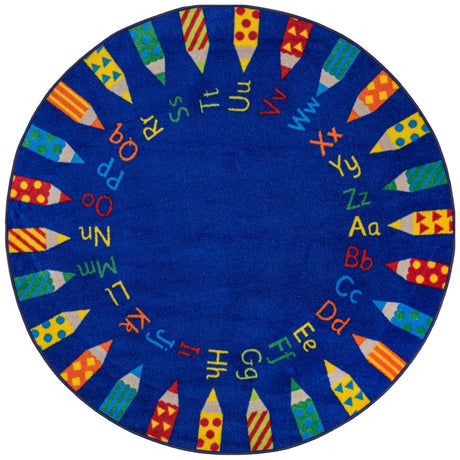 Nuloom Rainbow Alphabet Nra2501A Blue Rug.