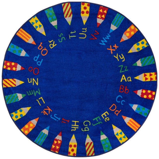 Nuloom Rainbow Alphabet Nra2501A Blue Rug.