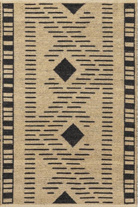 Nuloom Ranae Tribal Zigzag Nra3507A Natural Rug.