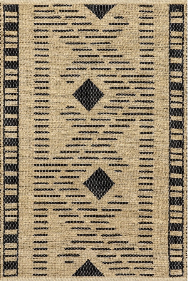 Nuloom Ranae Tribal Zigzag Nra3507A Natural Rug.