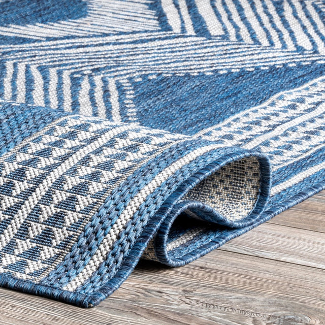 Nuloom Ranya Tribal Nra1766A Blue Rug.