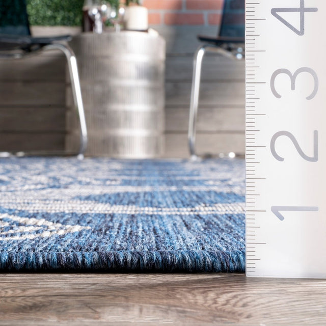 Nuloom Ranya Tribal Nra1766A Blue Rug.