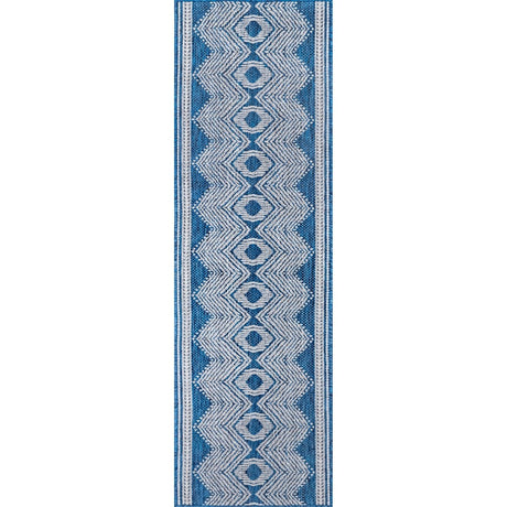 Nuloom Ranya Tribal Nra1766A Blue Rug.