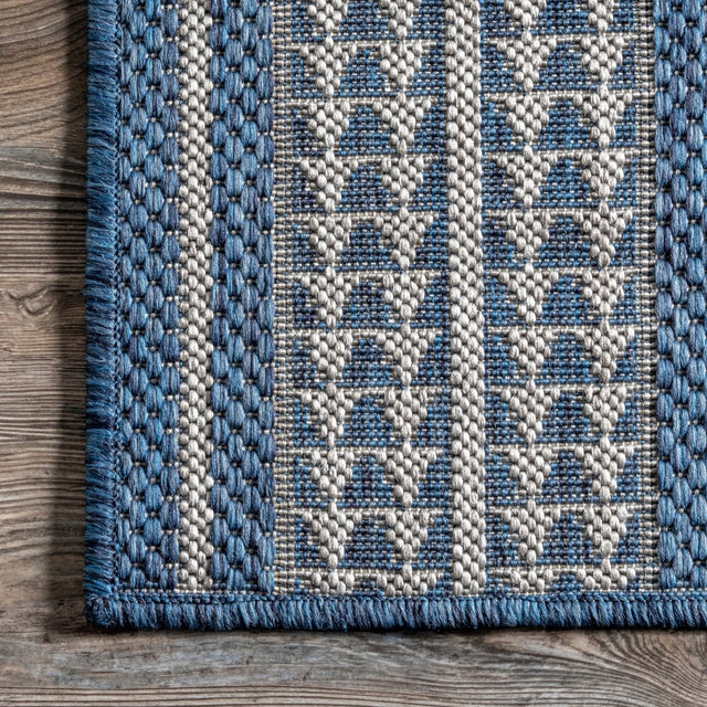 Nuloom Ranya Tribal Nra1766A Blue Rug.