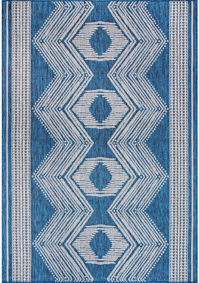 Nuloom Ranya Tribal Nra1766A Blue Rug.