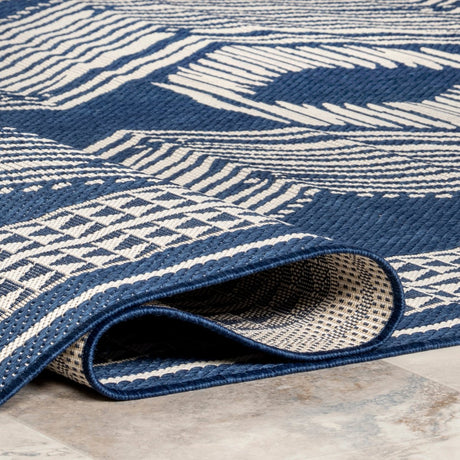 Nuloom Ranya Tribal Nra1766E Navy Rug.