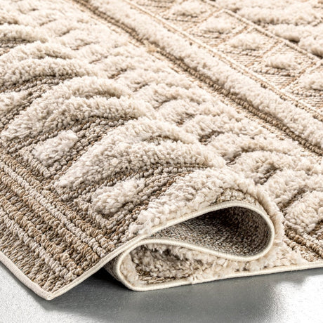 Nuloom Rebecca Textured Nre3003A Beige Rug.