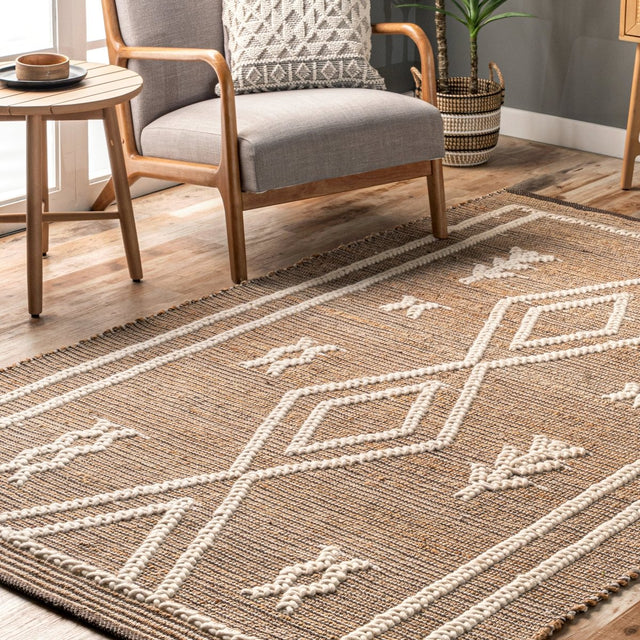 Nuloom Ricki Tribal Nri1646A Natural Rug.