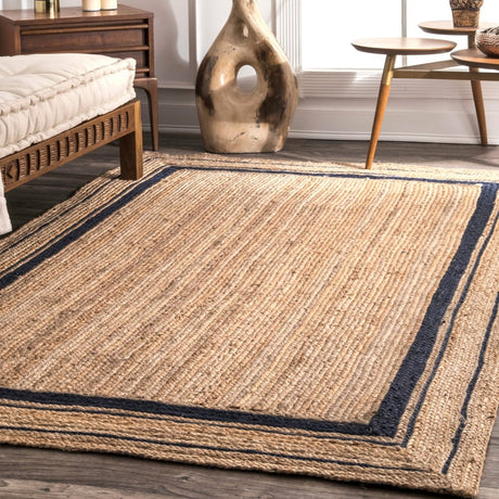 Nuloom Rikki Border Nri3504A Navy Rug.