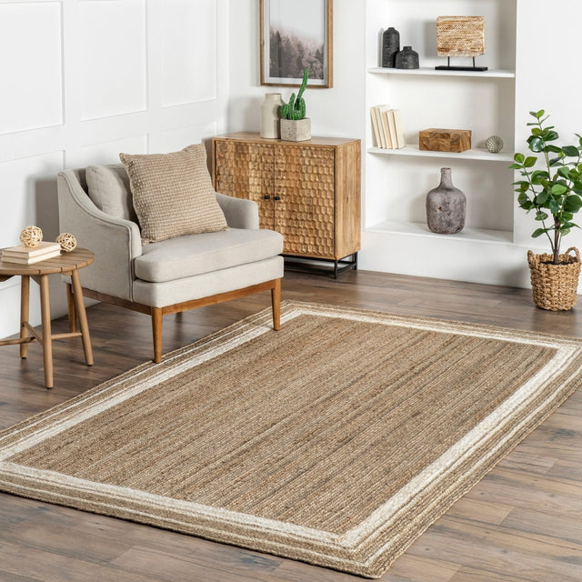 Nuloom Rikki Border Nri3504B Off White Rug.