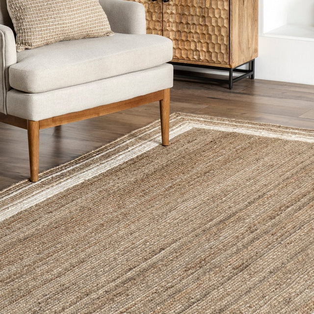 Nuloom Rikki Border Nri3504B Off White Rug.