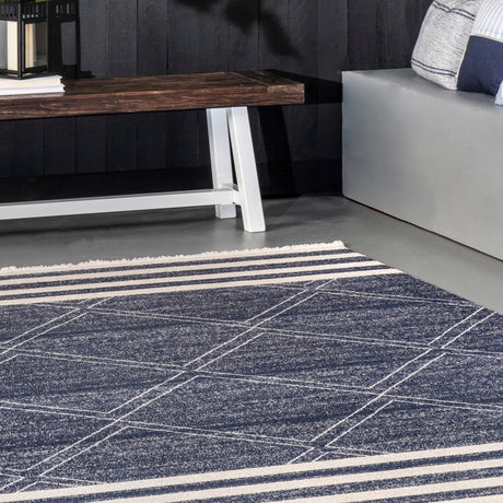 Nuloom Roberge Coastal Nro1487A Blue Rug.