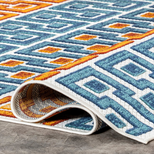 Nuloom Rochel Mediterranean Nro2651A Blue Rug.