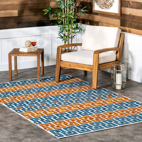 Nuloom Rochel Mediterranean Nro2651A Blue Rug.