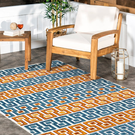 Nuloom Rochel Mediterranean Nro2651A Blue Rug.