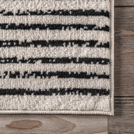 Nuloom Romina Stripes Nro1716A Gray Rug.