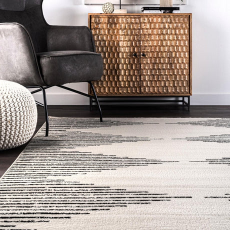 Nuloom Romina Stripes Nro1716A Gray Rug.