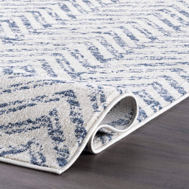 Nuloom Rosanne Transitional Nro3169A Blue Rug.