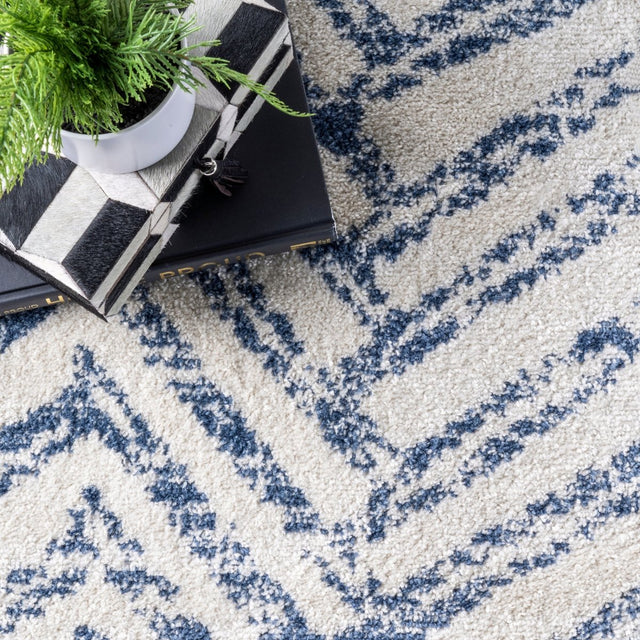 Nuloom Rosanne Transitional Nro3169A Blue Rug.