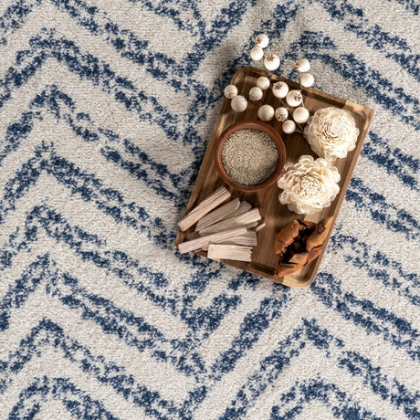 Nuloom Rosanne Transitional Rzbd94A Blue Rug.