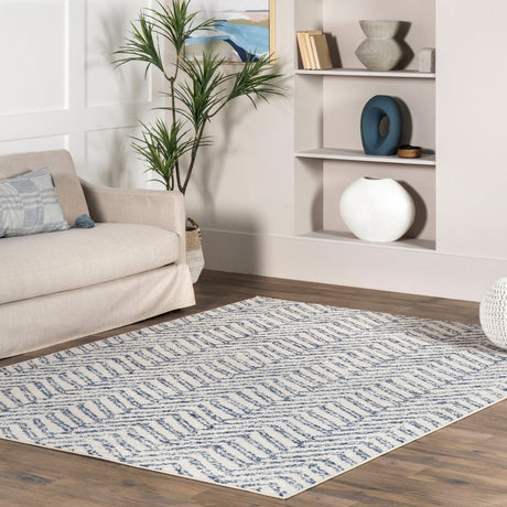 Nuloom Rosanne Transitional Rzbd94A Blue Rug.